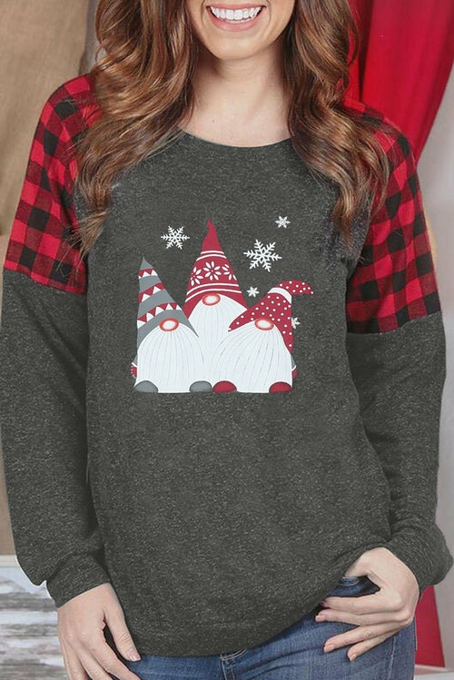 Gnomes Plaid Christmas Sweatshirt