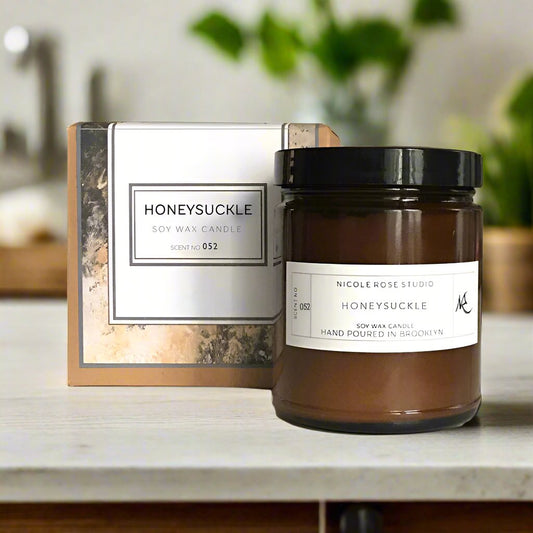 Honeysuckle Scented Soy Wax Candle