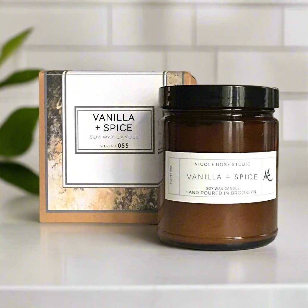 Vanilla + Spice Soy Wax Candle, 8oz