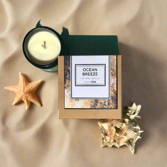 Ocean Breeze Scented Soy Wax Candle