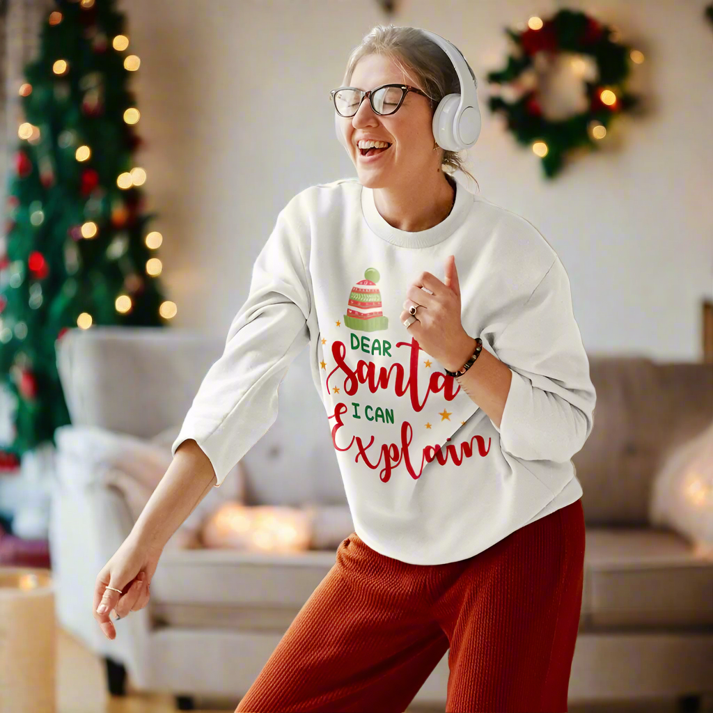 Womens Santa I Can Explain Sweatshirt