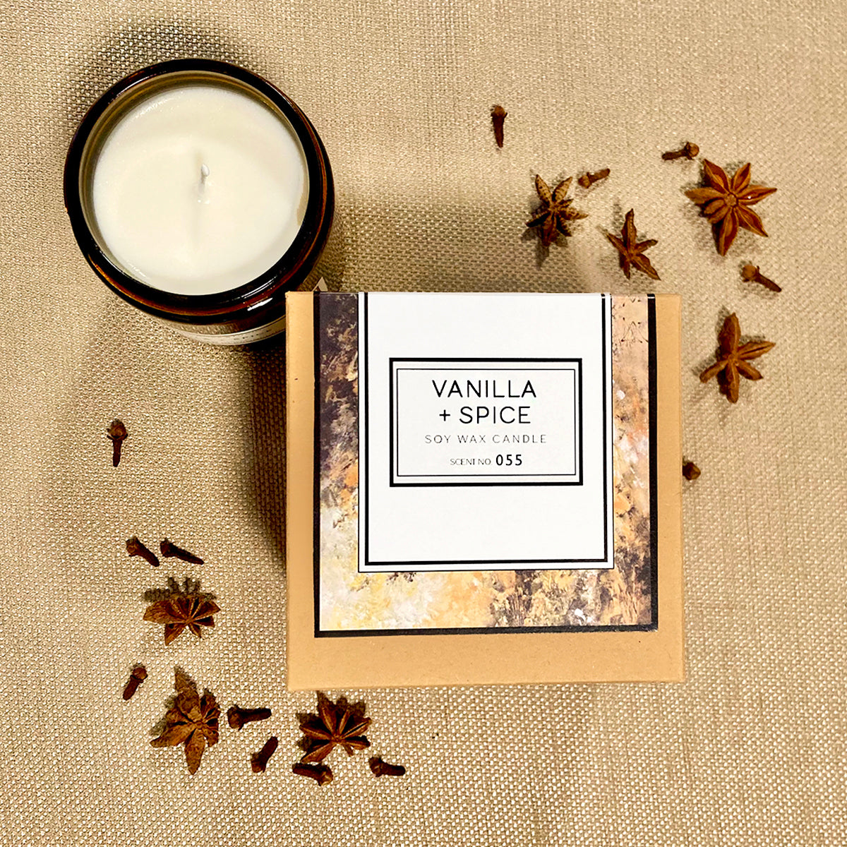 Vanilla + Spice Soy Wax Candle, 8oz