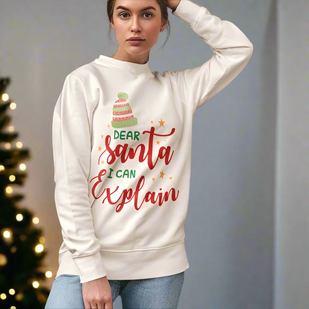 Womens Santa I Can Explain Sweatshirt